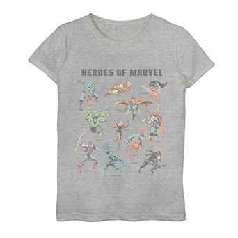 Girls 7-16 Marvel Textbook Heroes Graphic Tee