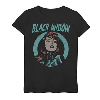 Girls 7-16 Marvel Grunge Widow Graphic Tee