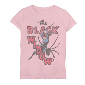 Girls 7-16 Marvel Thrifted Black Widow Graphic Tee