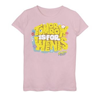 Girls 7-16 Spongebob Tomorow For Weenies Graphic Tee