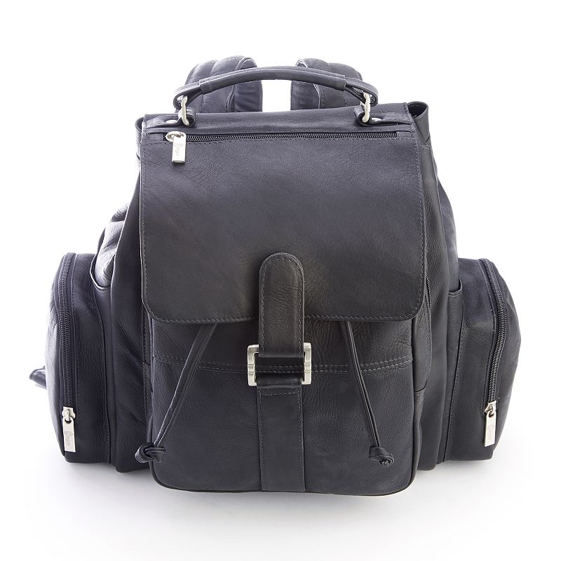 Royce Leather Expandable Backpack, Black
