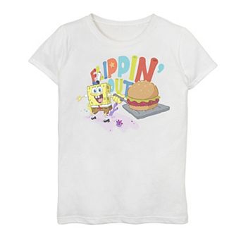 Girls 7-16 Spongebob Movie Flippin Out Graphic Tee