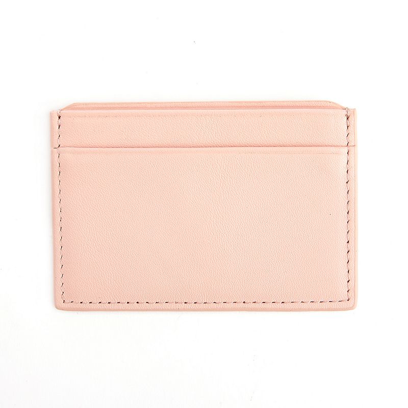 Royce Leather Credit Card Wallet, Brt Pink