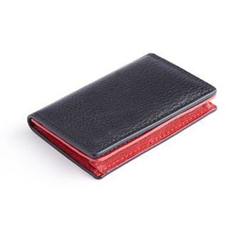 Royce Leather Pebbled Leather Credit Card Case