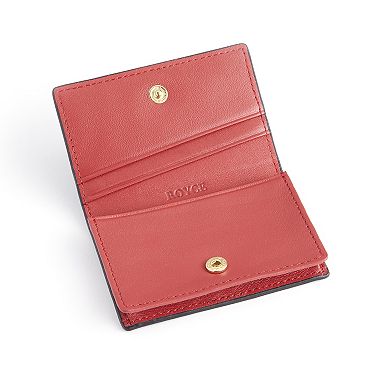 Royce Leather Pebbled Leather Credit Card Case