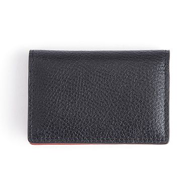 Royce Leather Pebbled Leather Credit Card Case