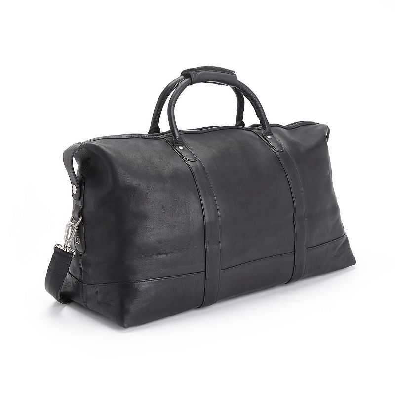 Royce Leather Colombian Weekender Duffel Bag, Black