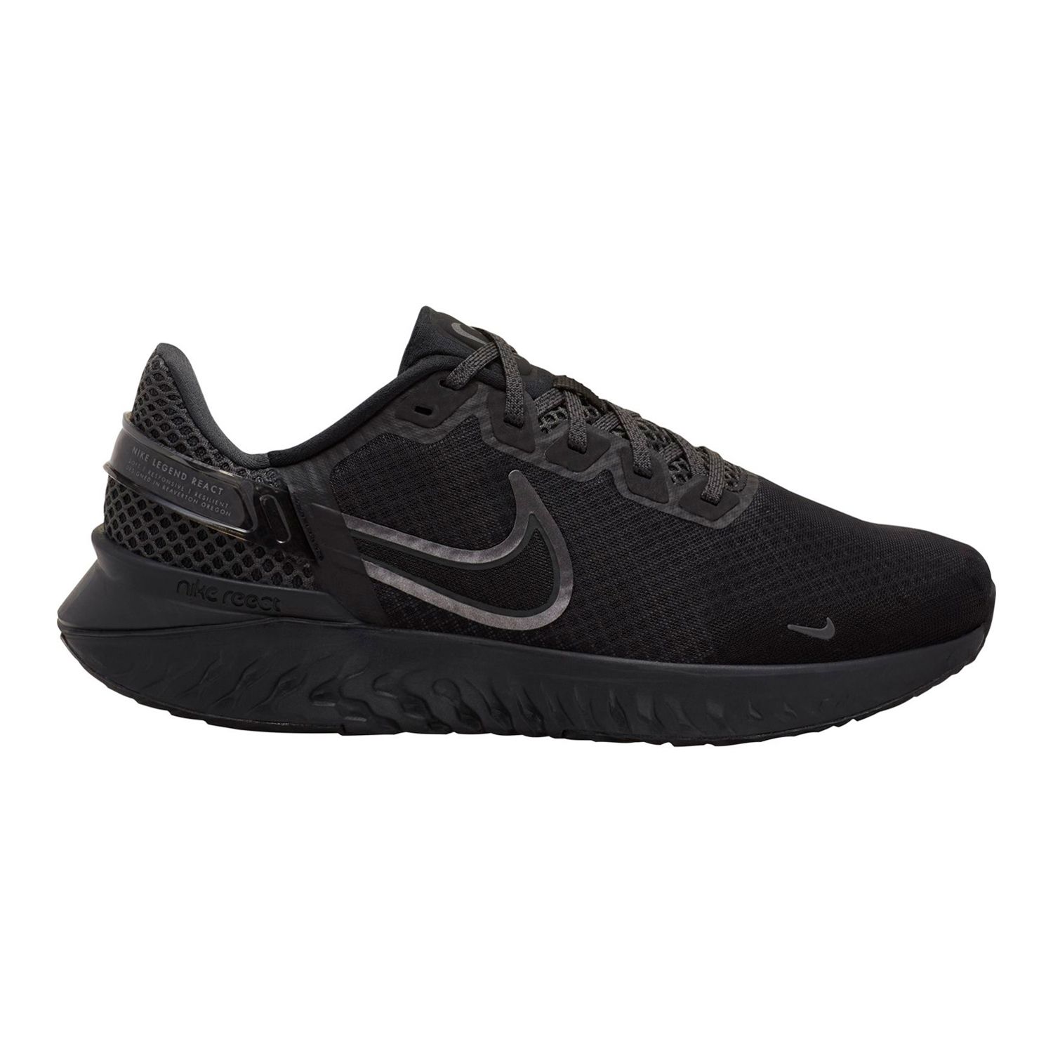 nike legend react black white