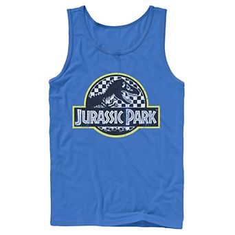 Men's Jurassic Park Checkered Classic Logo Tank Top