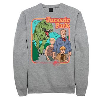 Men's Jurassic Park Vintage Characters Life Finds A Way Sweatshirt