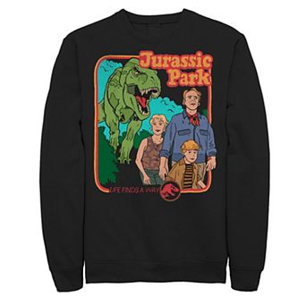 Men's Jurassic Park Vintage Characters Life Finds A Way Sweatshirt