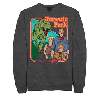 Men's Jurassic Park Vintage Characters Life Finds A Way Sweatshirt