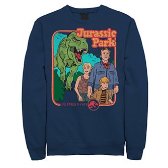 Men's Jurassic Park Vintage Characters Life Finds A Way Sweatshirt