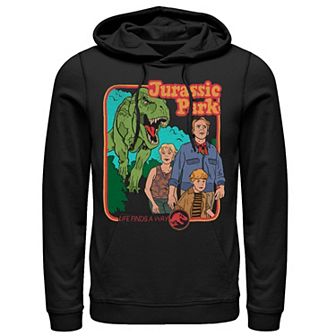 Men's Jurassic Park Vintage Characters Life Finds A Way Hoodie