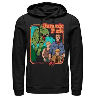 Men's Jurassic Park Vintage Characters Life Finds A Way Hoodie