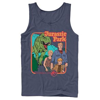 Men's Jurassic Park Vintage Characters Life Finds A Way Tank Top