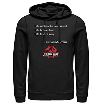Men's Jurassic Park Life Finds A Way Quote Hoodie