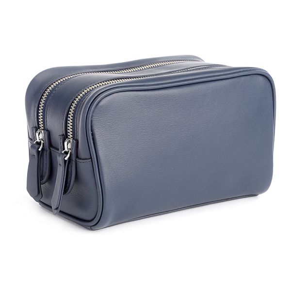 Royce Leather Double Zip Toiletry Bag