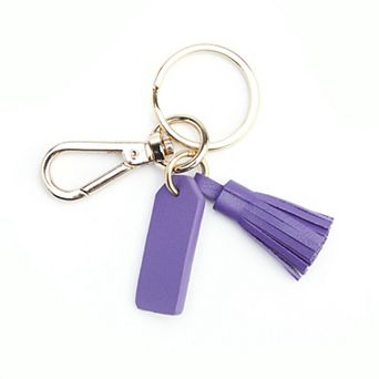 Royce Leather Mini Tassel Key Fob