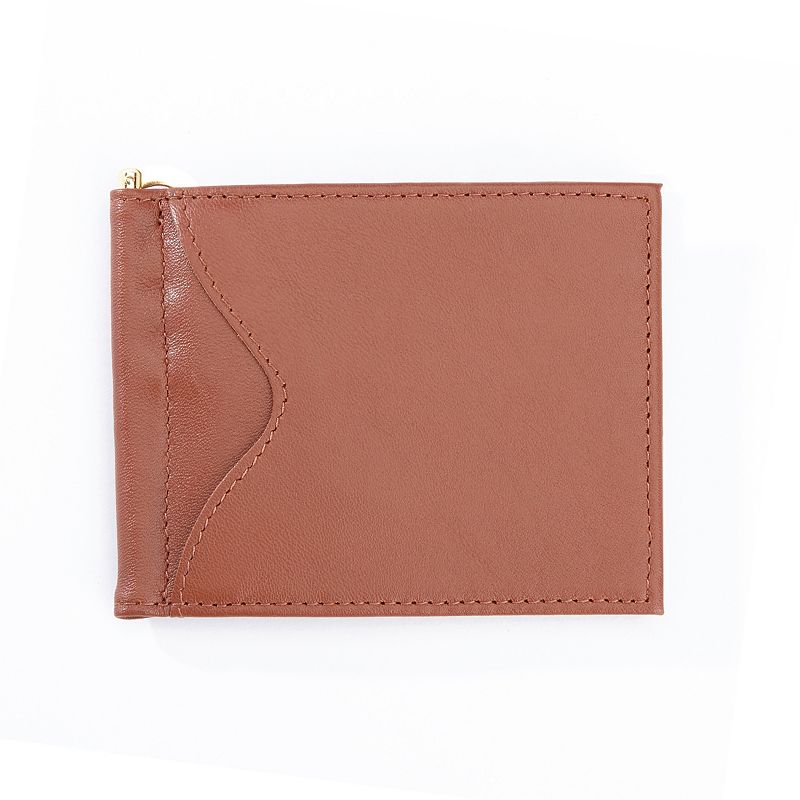 Royce Leather Money Clip Wallet, Lt Brown