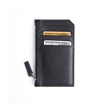Royce Leather Zippered Credit Card Wallet