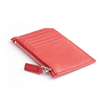 Royce Leather Zippered Credit Card Wallet