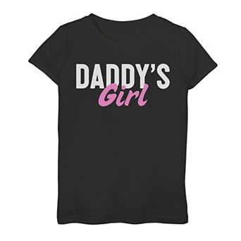 Girls 7-16 Daddy's Girl Pink Text Kids Father's Day Graphic Tee