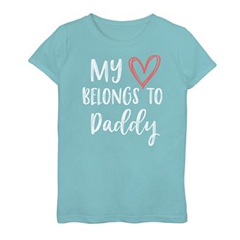 Girls 7-16 My Heart Belongs to Daddy Graphic Tee