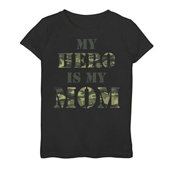Girls 7-16 Fifth Sun My Hero Mom Graphic Tee