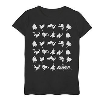 Girls 7-16 DC Comics Batman Silhouette Action Poses Graphic Tee