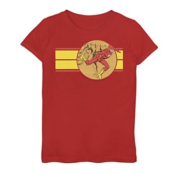 Girls 7-16 DC Comics The Flash Striped Portrait Graphic Tee