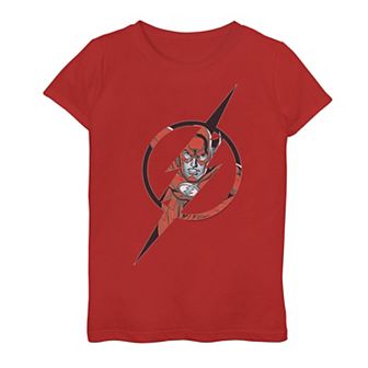 Girls 7-16 DC Comics Flash Face Logo Graphic Tee