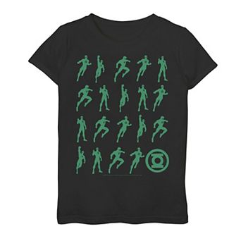 Girls 7-16 DC Comics Green Lantern Action Pose Silhouettes Graphic Tee