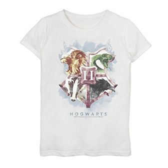 Girls 7-16 Harry Potter Hogwarts Crest Watercolor Graphic Tee