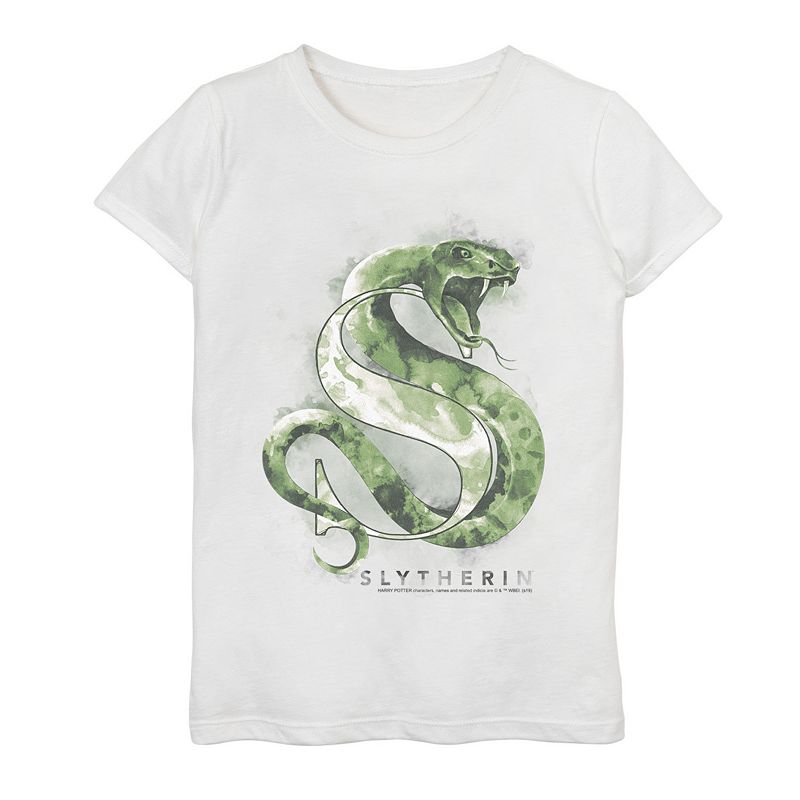 Girls 7-16 Harry Potter Slytherin House Watercolor Graphic Tee, Girls, Siz