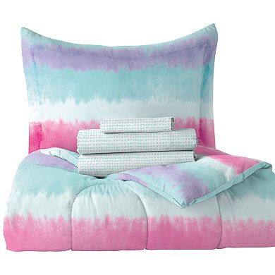 Dream Factory Tie Dye Stripe Comforter Set
