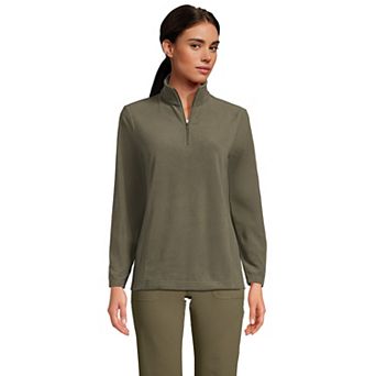 Women's Lands' End Quarter-Zip Fleece Pullover