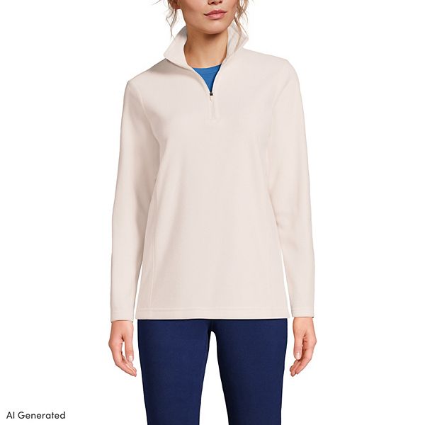Women's Lands' End Quarter-Zip Fleece Pullover