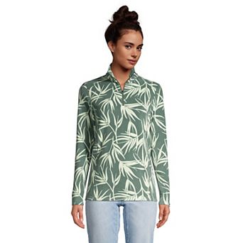 Women's Lands' End Quarter-Zip Fleece Pullover