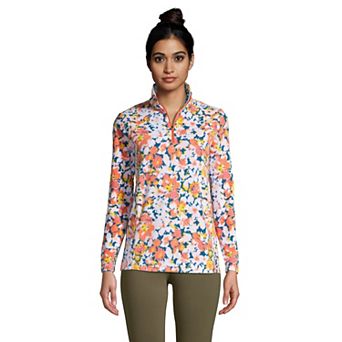 Women's Lands' End Quarter-Zip Fleece Pullover