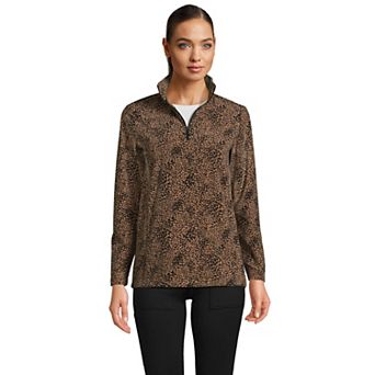 Women's Lands' End Quarter-Zip Fleece Pullover