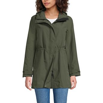 Women's Lands' End Classic Squall Hooded Raincoat