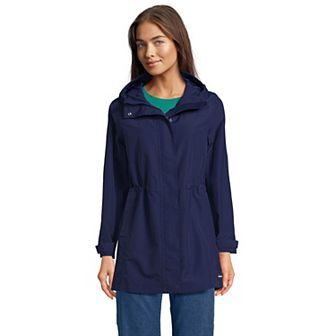 Women's Lands' End Classic Squall Hooded Raincoat