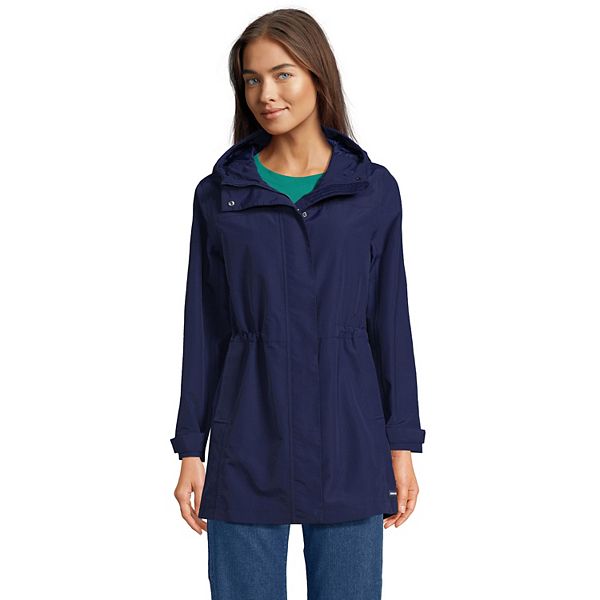 Women's Lands' End Classic Squall Hooded Raincoat