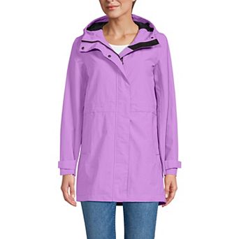 Women's Lands' End Classic Squall Hooded Raincoat