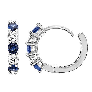 petit cheris Kids Sterling Silver Cubic Zirconia Hoop Earrings