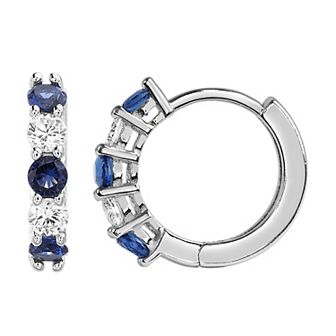petit cheris Kids Sterling Silver Cubic Zirconia Hoop Earrings