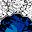 Silver Tone Blue