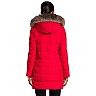 Women's Lands' End Faux-Fur Hood Winter Long Down Coat