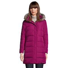 Gocgt Womens Long Down Coat Stand Collar Packable Puffer Jacket Purple US 2X-Large